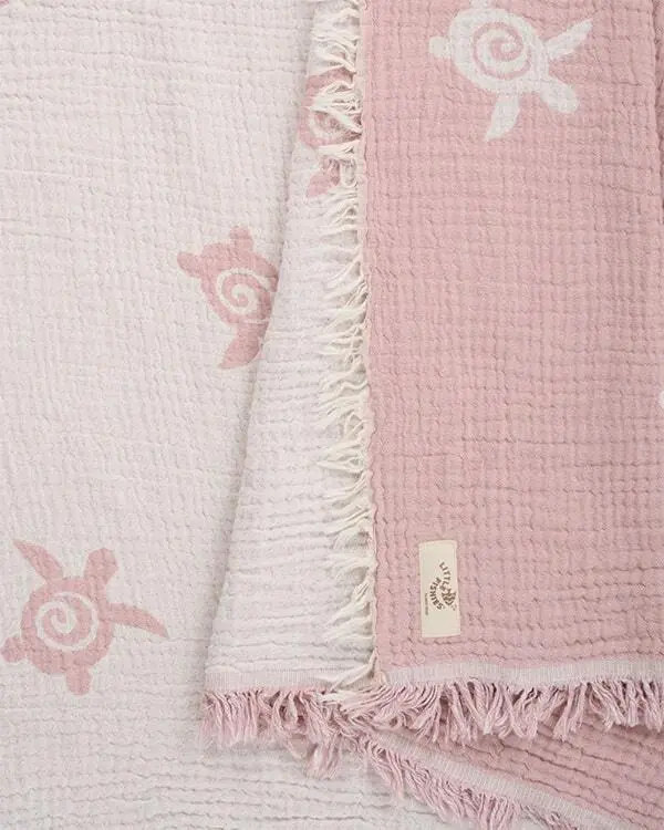 Baby Turtle Gauze Receiving Blanket Single with Pouch | Sand Cloud - Image 4