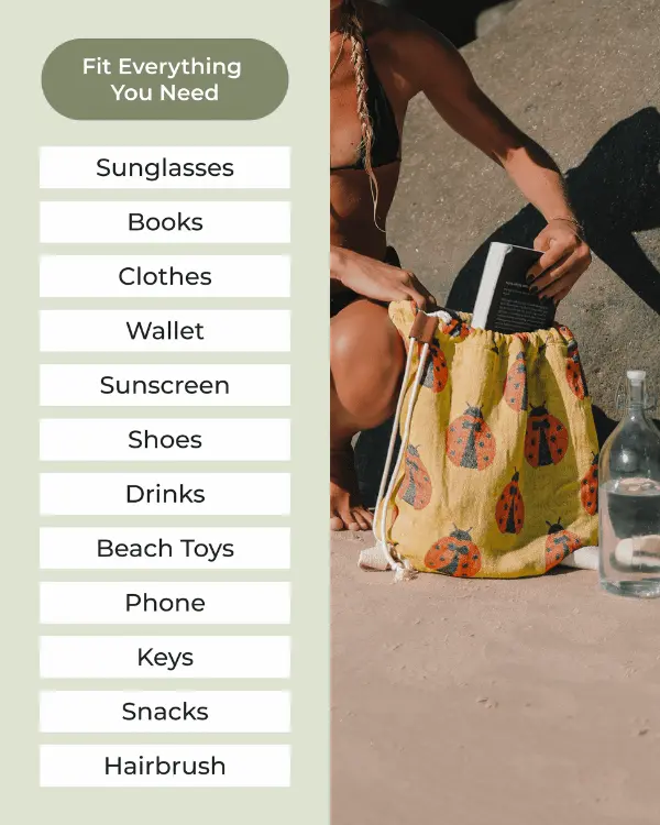 Checker Towel Bag - Lime | Sand Cloud - Image 6