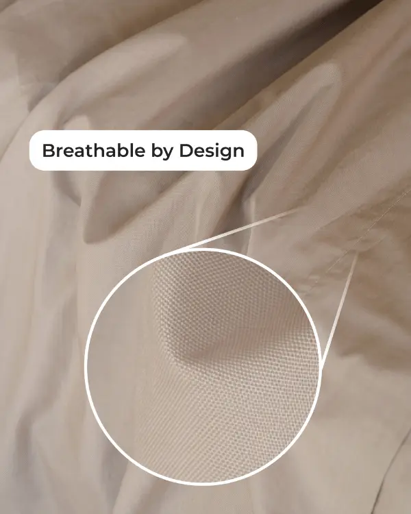 Signature Percale Solid Pillowcase Set Beige | Sand Cloud - Image 5
