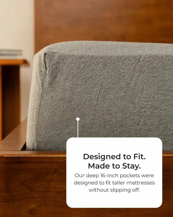 Classic Micro Twill Solid Melange Sheet Set Moss | Sand Cloud - Image 6