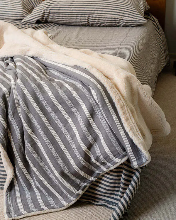 Cozy Texture Plush Blanket - Steel Grey | Sand Cloud - Image 4