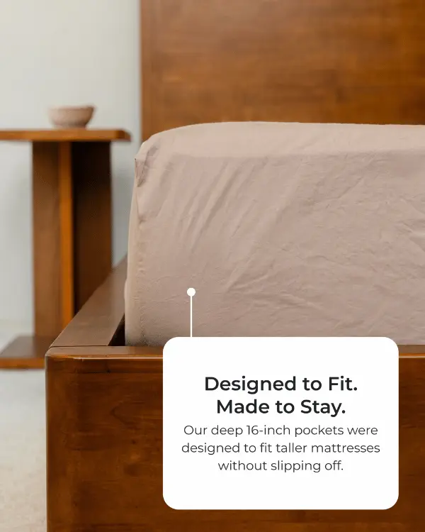 Signature Percale Solid Pillowcase Set Beige | Sand Cloud - Image 6