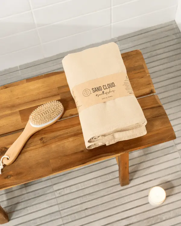 Terra Fringeless XL Bath Bundle - Sand - 2 Pack | Sand Cloud - Image 6