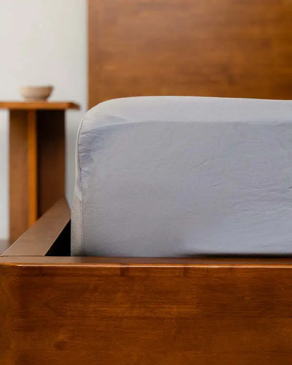 Signature Percale Solid Fitted Sheet Grey | Sand Cloud